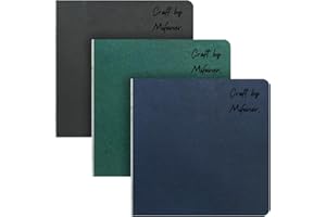 E-WEICHEN 3 pcs Mini Watercolor Sketchbook 3.9X3.9" 300GSM Portable Square Painting Notebook 60pgs (30 Sheets Front Back 2 Textures) Drawing Papers Artists Paper Pads Black Blackish Green Deep Blue