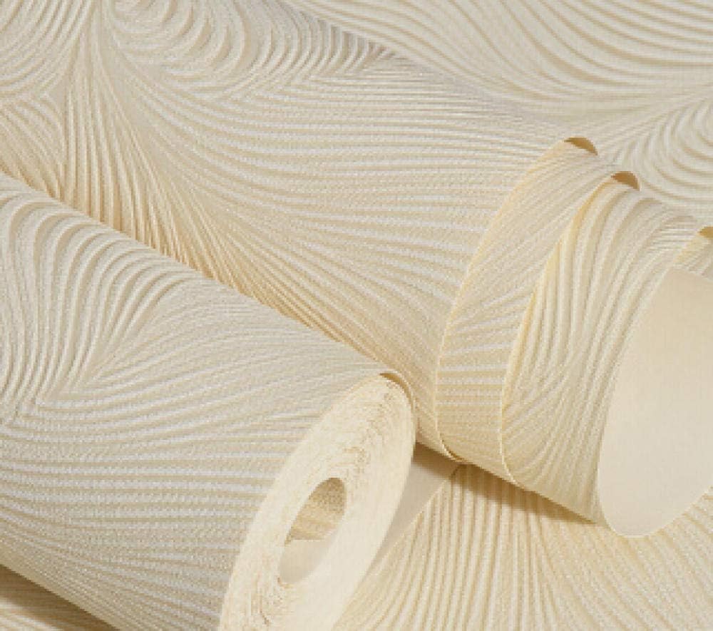 ACCEY 10M Roll Modern Simple Style Beige/Weiß Beige Weiß Streifen