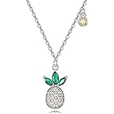 VONALA Pineapple Necklace 925 Sterling Silver Dainty Pineapple Pendant Necklace Hotwife Jewelry Gift for Women
