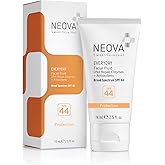 NEOVA SmartSkincare Facial Sunscreen Everyday Facial Fluid 2.5 fl. Oz. | Broad Spectrum SPF 44 Hybrid Sun Defense | Oil Free & Non Comdogenic