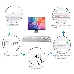 OMOTON Bluetooth Keyboard Compatible with Mac, with