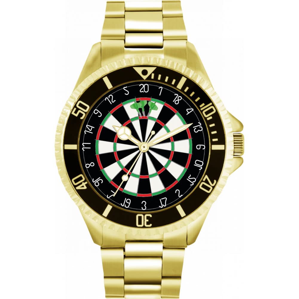 Toff London Mens Green Dartboard 180 Watch