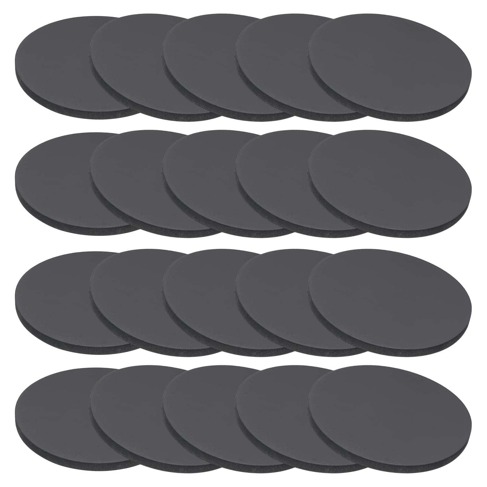 PATIKIL Rubber Solid Discs Washers, 20 Pcs 45mm OD x 3mm Thick Rubber Round Gasket Pad Bushings Spacer Washer for DIY Gasket Craft, Black