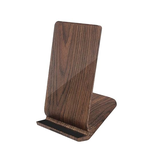 GreatCool Holzmaserung Wireless Charger mit 2 Spulen,Induktive Ladegerät qi Wireless Charging Fast Ladestation Induktionslade