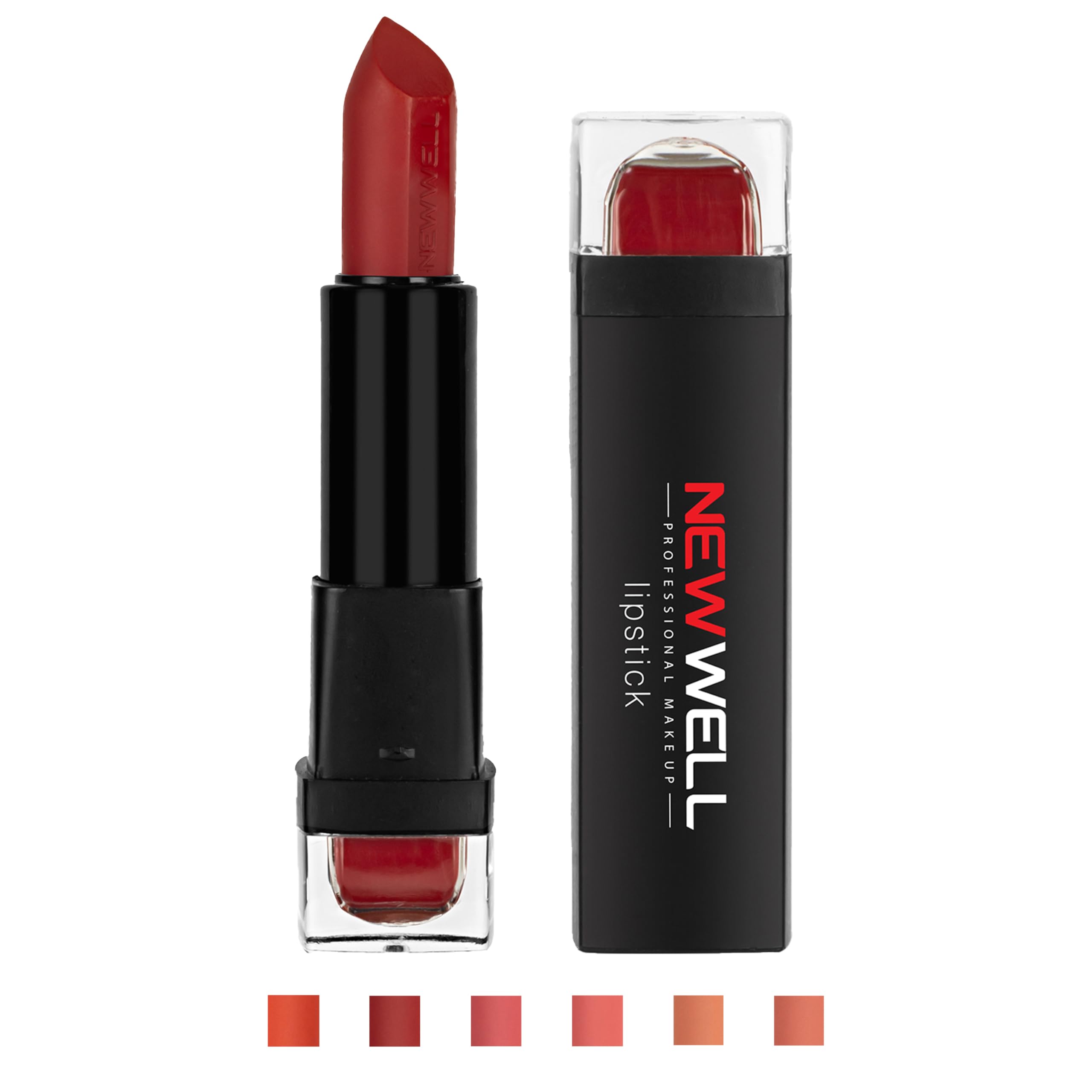NEW WELL Matte Lipstick - Intense Colours - 24 Hours Long-Lasting Matte Effect - Elegant Lips - Various Colour Shades (06)
