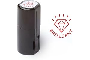 INVERA Self-Inking Teacher Stamps for Grading, Multicolor Assessment Stamp, Motivational Feedback Stamps, Homework Review Stamps, Praise Stamp Gift (Red, Brilliant)