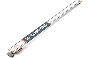 Bora 50" NGX Clamp Edge Saw Guide for Straight Cuts, Circular Saw Guide Rail, Jigsaw, Router Cutting Guide with Adjustable Cl