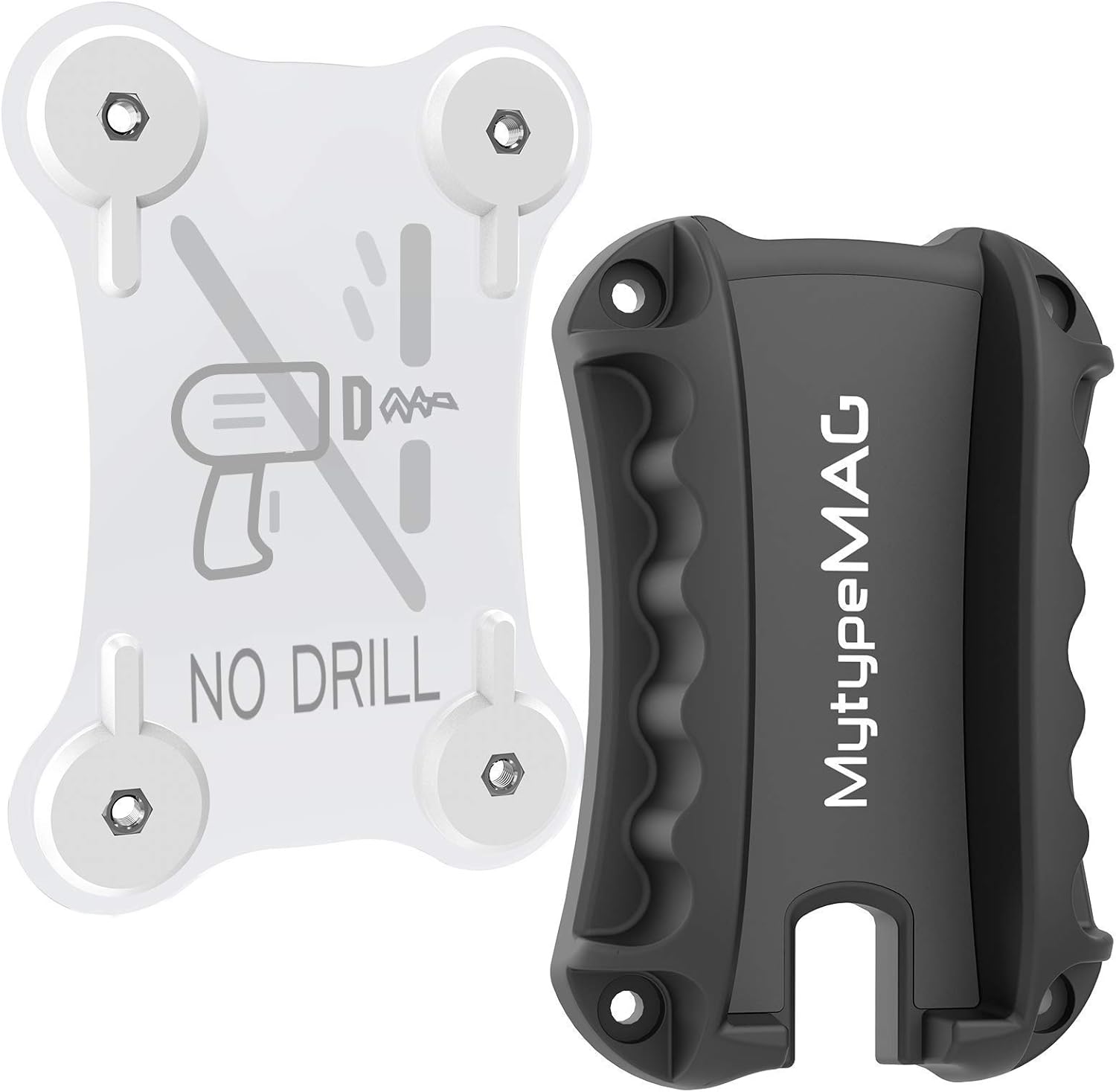 MytypeMAG No Drilling Gun Magnet Mount, 15 lbs Rating, Quickdraw Gun Holder for Pistol, Handgun, Gun Accessories for Vehicle and Home, Precision Assemble with Special Adhesive Sticker : Sports & Outdoors
