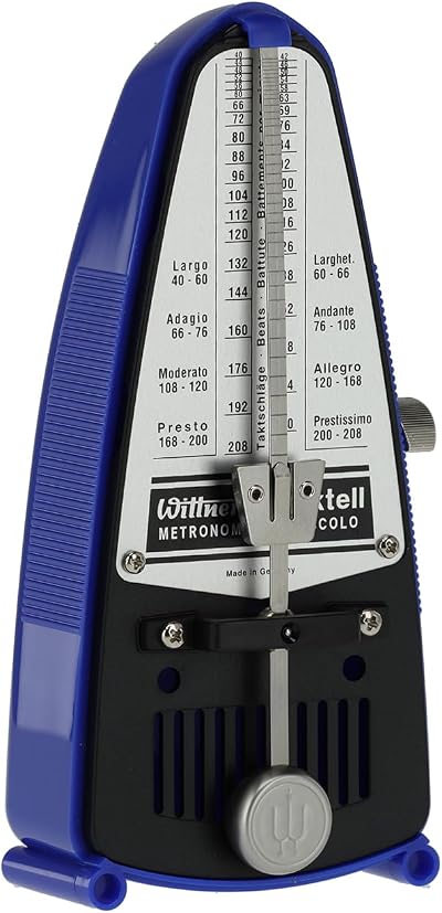 Wittner Metronome Taktell Piccolo Series 830 Blue Mechanical Wind-Up Germany