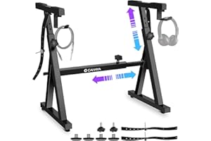 CAHAYA Keyboard Stand Heavy Duty - Piano Stands Z Style Stable and Portable with Height and Width Adjustable Fits for 61 76 8