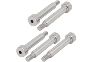 uxcell 304 Stainless Steel Hex Socket Shoulder Bolt 8mm Shoulder Dia 40mm Shoulder Length M6 Thread 5pcs