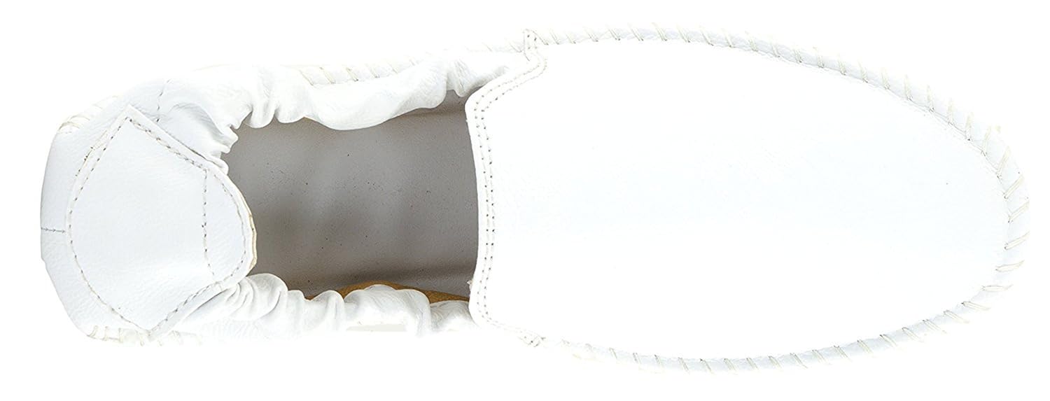 hot man men's white synthetic loafers-7 (hm-5050-white_7)