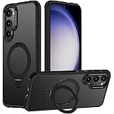 Mondelete for Samsung Galaxy S23 Case, Magnetic Adjustable Ring Stand [Fit for Magsafe], [Military-Grade Shockproof Protection] Phone Case with Kickstand&Ring Holder (Black)