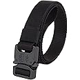 QAZSE 1 Inch Nylon Tactical Belt Quick Release Metal Buckle Heavy Duty Military Sports Skinny Webbing Work Belts for Men