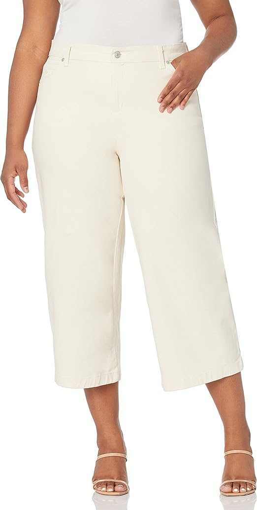 gloria vanderbilt women's amanda wide leg cropped jeans