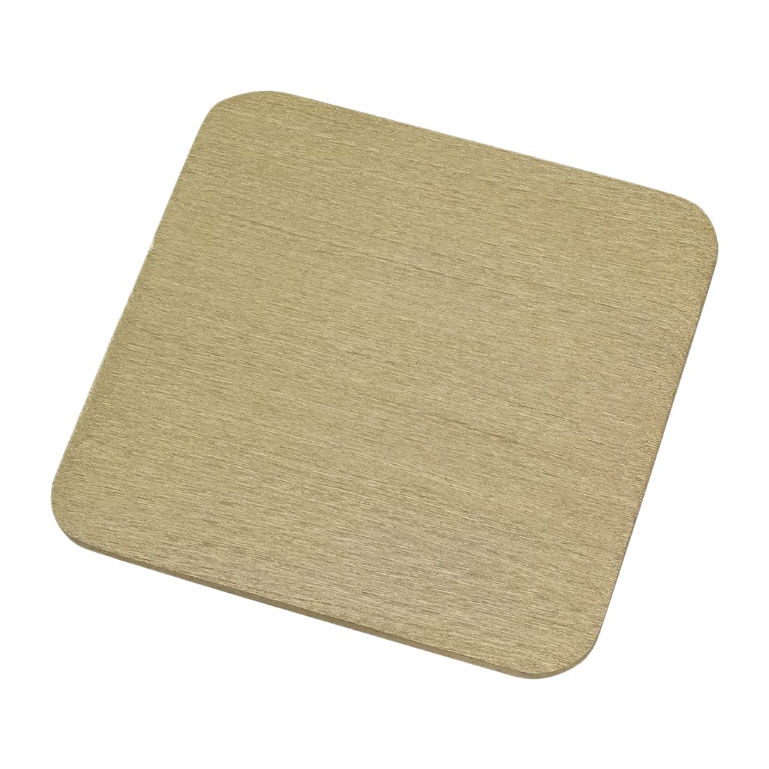 NKlaus Candle plate aluminium gold brushed 12x12 cm square coaster candle holder brushed - Design 10395