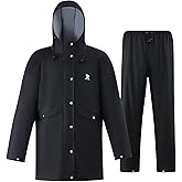 RainRider Rain Suits for Men Women Waterproof Heavy Duty Rain Gear Long Rain Jacket Coat & Pants