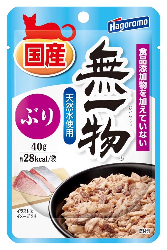 はごろも (国産) 無一物 パウチ キャットフード ぶり (国産) 40g×12個 - まとめ買い商品画像