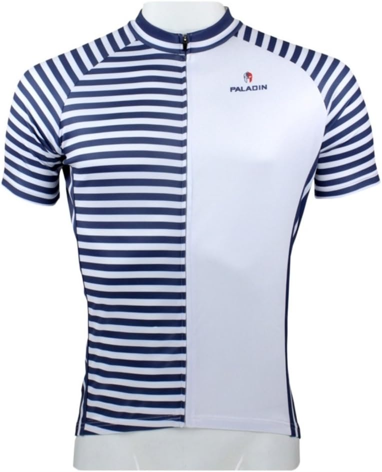 PaladinSport Men's Navy Style Cycling Jersey and Bike Clothes 3D Padded Shorts Set