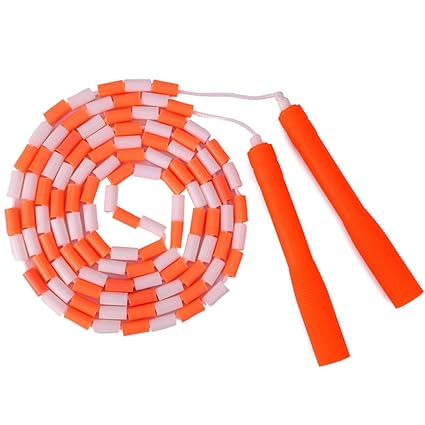ellaroom Pretty Color Bamboo Adjustable Skipping Fitness Sport Exercise Rope Skipping Student Activity Competition(None Orange)