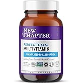 New Chapter Perfect Calm - Daily Multivitamin for Stress & Mood Support with B Vitamins + Holy Basil + Lemon Balm + Organic Non-GMO Ingredients - 144 Count