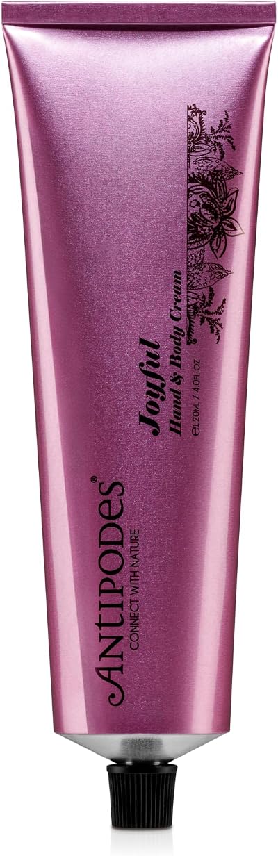 Antipodes Joyful Hand Body Cream 120ml Avocado Oil Blackcurrant Hibiscus Vegan