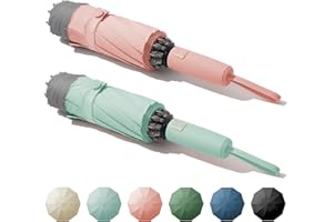 Damp away Automatic Windproof Travel Umbrella, Large Compact Inverted Umbrella for Travel, Portable Reverse Folding Car Umbrella, Strong Fiberglass and Aluminum Frame, 10 Durable Ribs