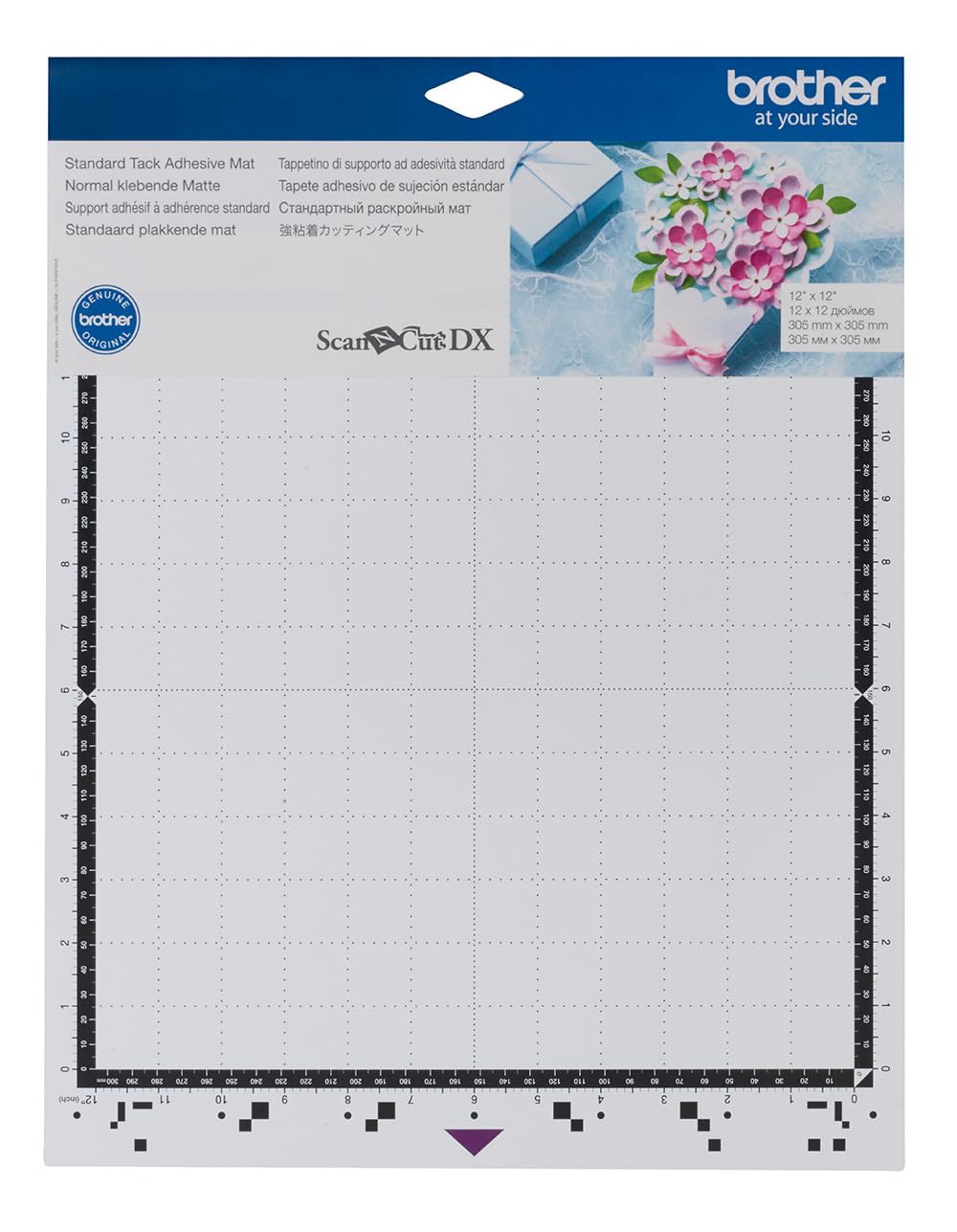 Brother CADXMATSTD12 ScanNcut SDX Series 12 x 12-inch Standard Adhesive Mount, Purple/White, 30, 5x30, 5cm