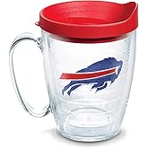 Tervis Made in USA Double Walled NFL Buffalo Bills Insulated Tumbler Cup Keeps Drinks Cold & Hot, 16oz Mug, Primary Logo