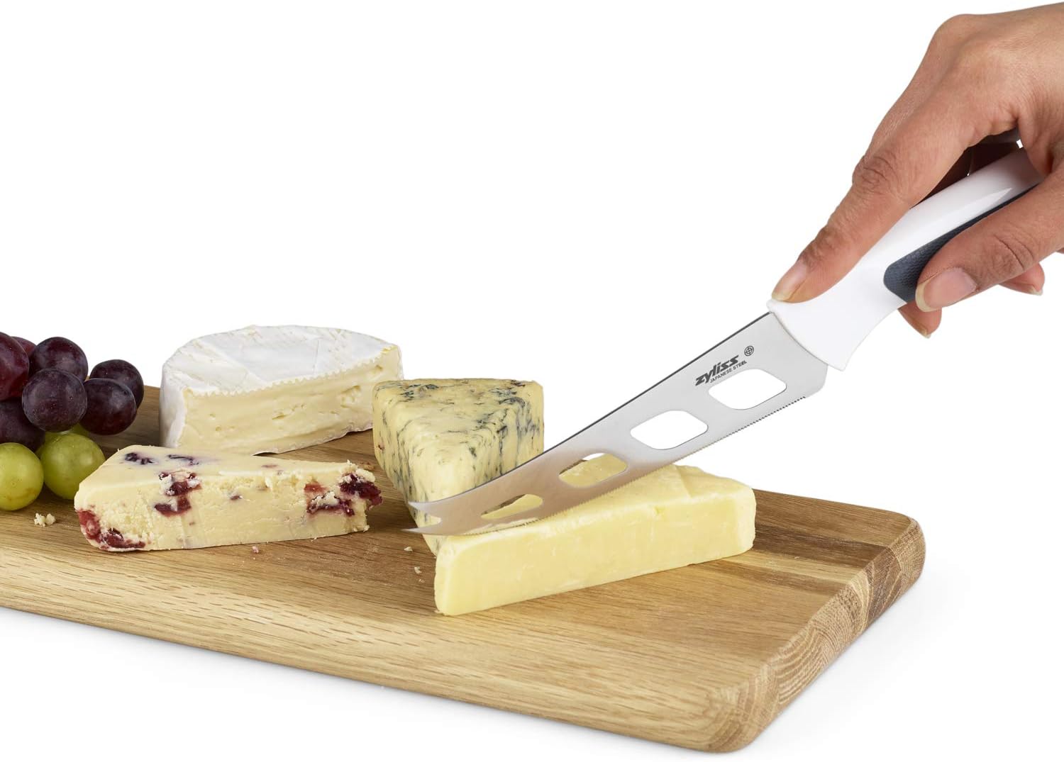 Zyliss E920219 Comfort Cheese Knife, 12cm/4.5in, Japanese Stainless Steel, Black/White, Kitchen Knife, Dishwasher Safe - Image 4