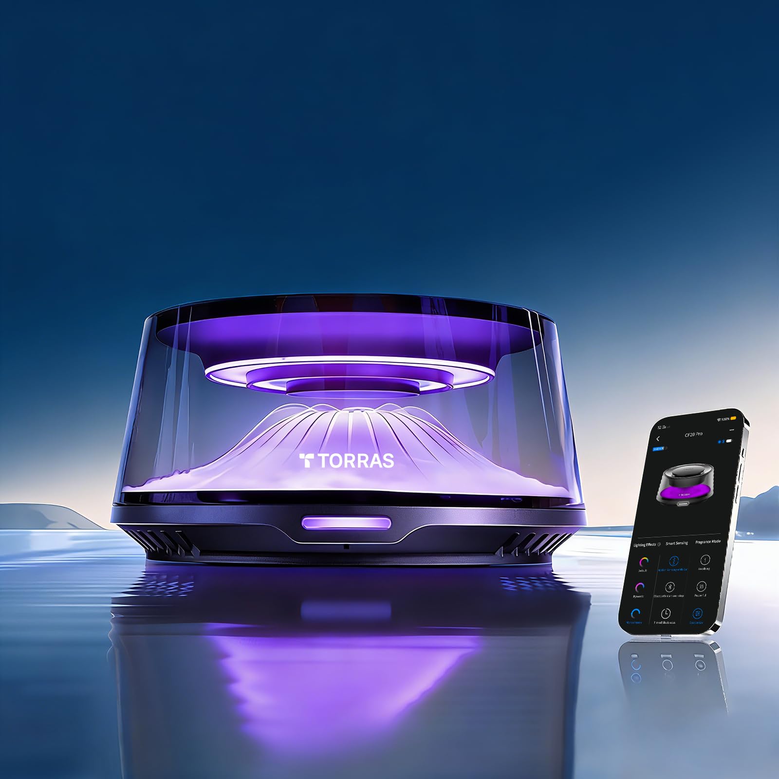 Photo 1 of TORRAS Smart Car Air Fresheners, The First APP Control Car Freshener, Premium Scenic Fragrance, Auto ON/OFF, Cherry Blossom & White Musk, 2 Packs Lasts for 5 months, CF20 Pro Automotive Diffuser