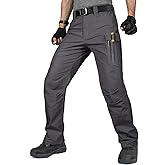 FREE SOLDIER Men's Water Resistant Pants Relaxed Fit Tactical Cargo Work Pants with Multi Pocket