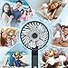 VersionTECH. Fan, Small Mini Desk Portable Personal Table Folding Handheld Fan with USB Rechargeable Battery Operated Electric Fan for Travel Office Outdoor Sport Household Camping Black