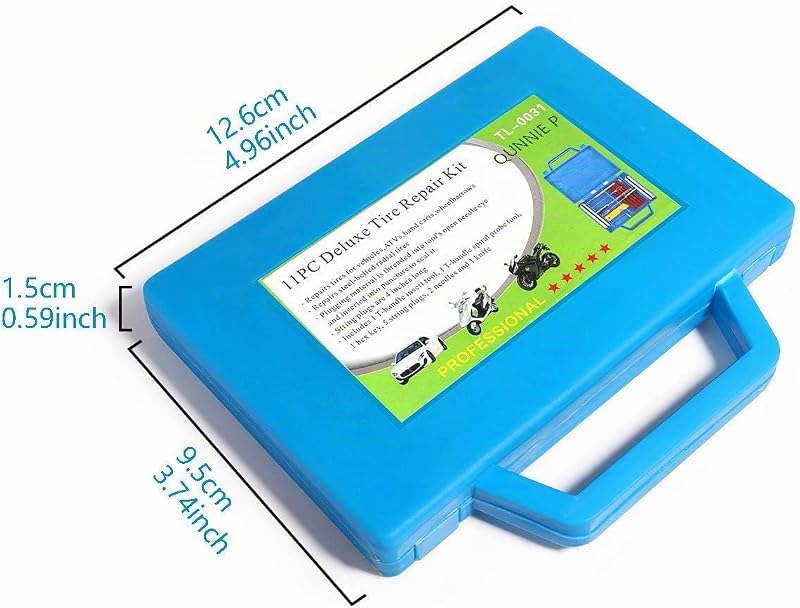 Kit de réparation de Pneu de Voiture 32 pièces - Outil de réparation de crevaison pour Voiture, Moto, Tracteur, Camping-Car