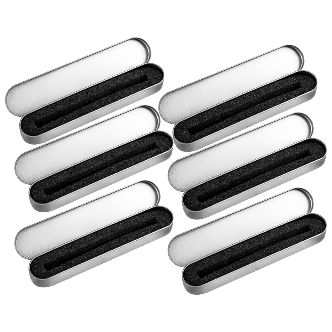 Operitacx 15Pcs Metal Pencil Case, Tinplate Pencil Box Pen Box Rectangular for Pen, Pencil, Crayon