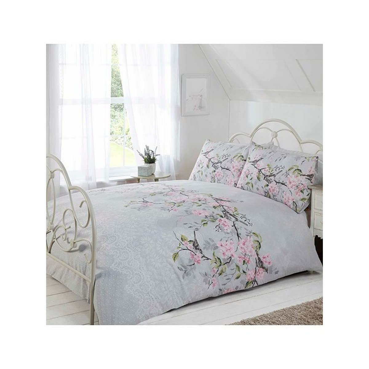 Rapport Home Eloise Floral Blue King Duvet Cover Set
