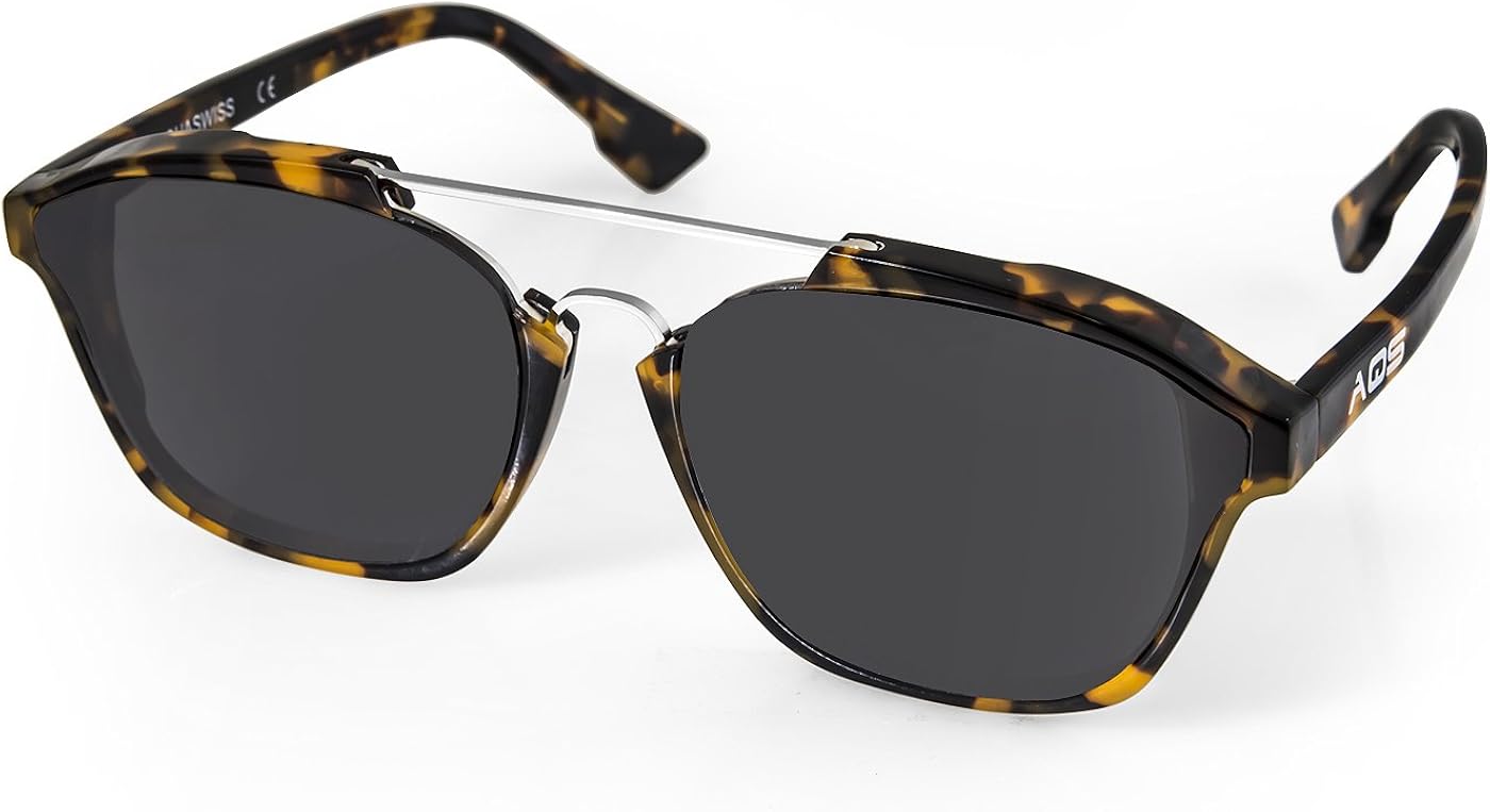 aqs mirrored unisex aviator sunglasses