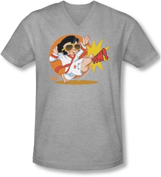 Elvis Presley Karate King Adult V-Neck T-Shirt | Amazon.com