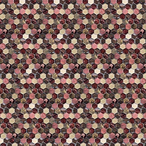 Pag Creative Home Décor Self-adhesive PVC Tile-like Sticker for Living Room Kitchen Bathroom Wall Floor Decorative Decals 20cmx5m (7.87 x 196.85 inches) (MSC017)