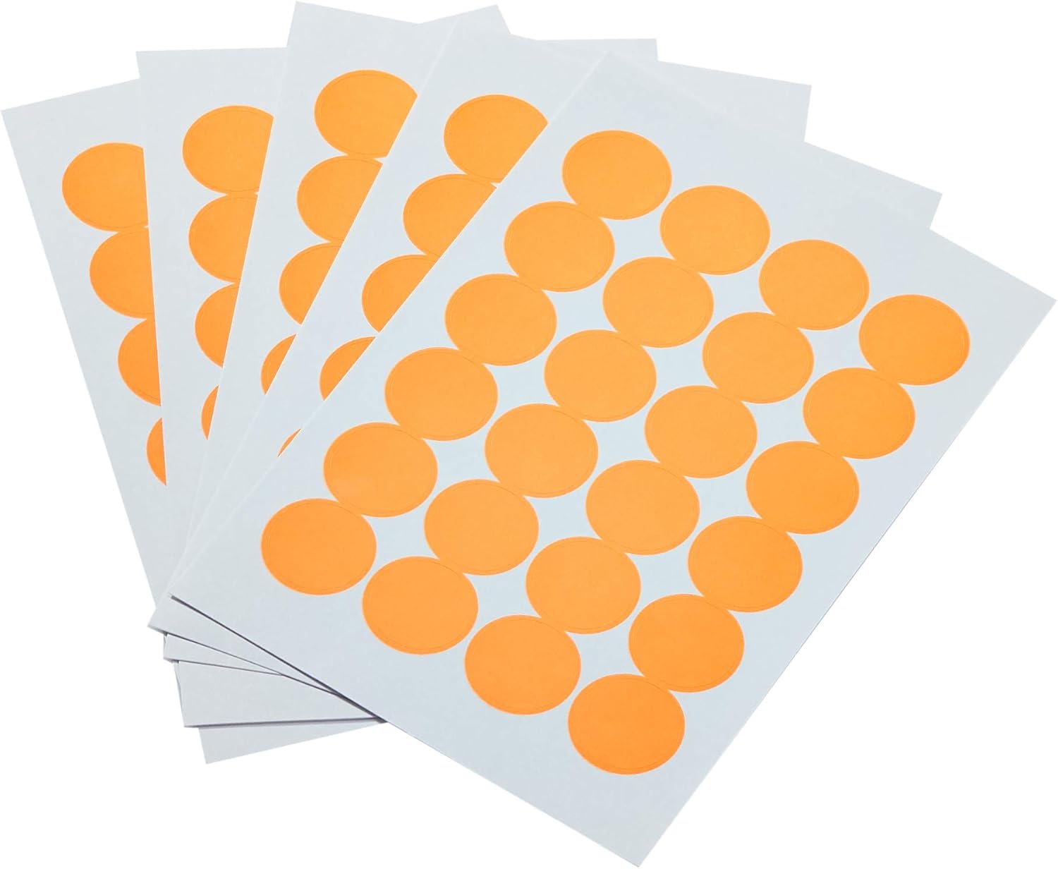  Basics Self-Adhesive Removable Labels, 0.75-Inch Diameter, Orange Neon, 1008-Pack : Office Products