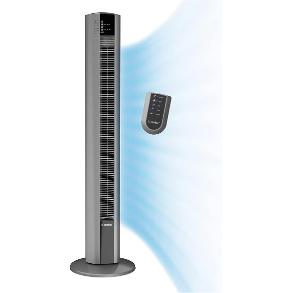 Amazon.com: Lasko XtraAir 48 Inch 4 Speed 8 Hour Timer Oscillating Standing  Tower Home Fan Air Ionizer with Remote Control, Black : Home u0026 Kitchen