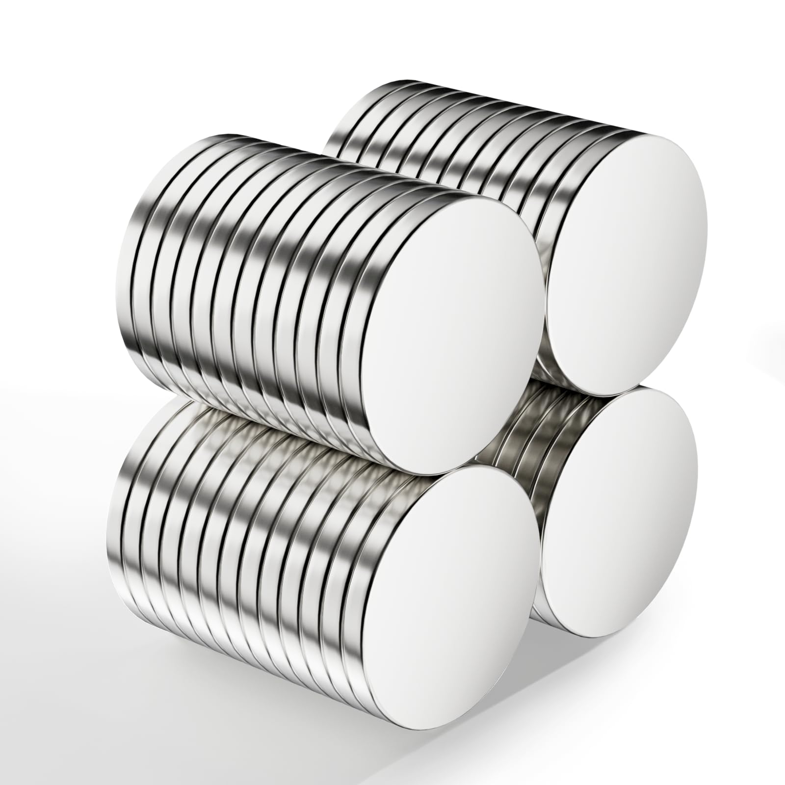 WISYOK 50pcs Mini Magnets 10 x 2 mm, Small Strong Neodymium Magnets, Round Magnet for Whiteboard, Fridge Magnet