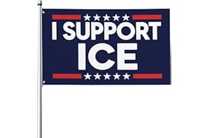 3x5 FT I Support ICE Flag I Stand with ICE Deport Them All Illegals Garden Flags for Outside Yard Signs House Room Decoration