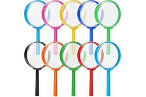SenseYo 10 PCS Mini Magnifying Glass for Kids, 5X Small Kid Magnifier for Hobbies and Science