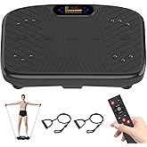 GDCOO Vibration Plate Exercise Machine, Vibrating Plate Platform for Lymphatic Drainage with 200 Adjustable Speeds, Power Vibration Plate for Weight Loss & Fitness, Supports Weight 450 Lbs