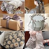 ZSYIULIA 10mm Silver Gray Satin Ribbon 22m Gift Wrapping Thin Fabric view 4
