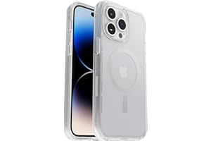 OtterBox iPhone 14 Pro Max (ONLY) Symmetry Series+ Case - CLEAR , ultra-sleek, snaps to MagSafe, raised edges protect camera & screen