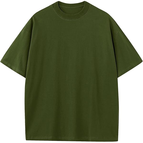 OSACOD Men's Oversized T-Shirts Cotton Tee Heavyweight Unisex
