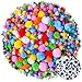 Acerich 1400 Pieces Assorted Pom Poms, Including 1100 Pcs Multicolor Pom Pom Balls Art Crafts, 4 Sizes Wiggle Googly Eyes, 200 Pcs Glitter Pompoms for DIY Creative Decorations (1400 Pcs(Multicolor1))