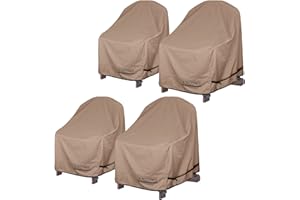 ULTCOVER Waterproof Patio Adirondack Chair Cover 4 Pack for Outdoor Chair Size Upto 32W x 35D x 36H inch